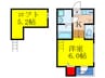 シャルムテラス下新庄 1Kの間取り
