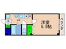 ボヌ－ル深草 1Kの間取り