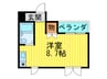 パティオ四條畷 1Rの間取り