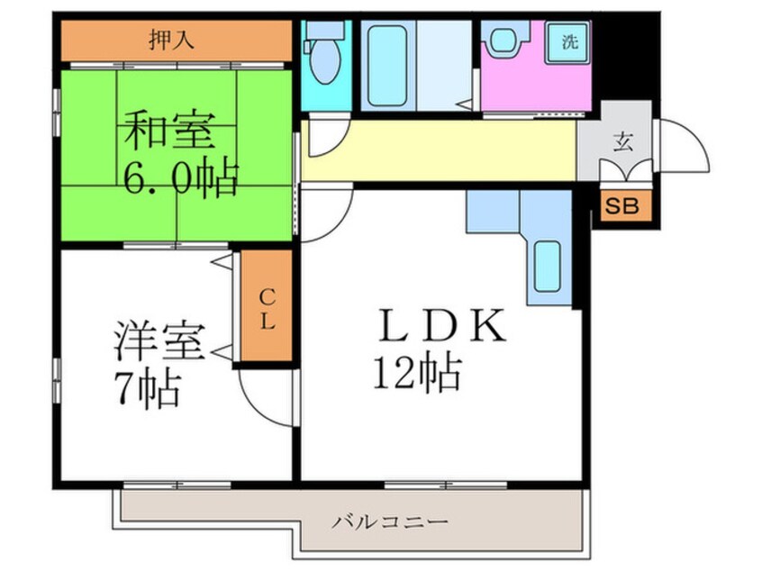 間取図 第２長法寺マンション