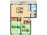 名谷農住Ｈ棟 2LDKの間取り