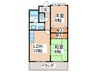 ラフォーレＢ 2LDKの間取り