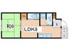 中川マンション 1LDKの間取り