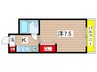 ヤングヴィレッジ嵯峨 1Kの間取り