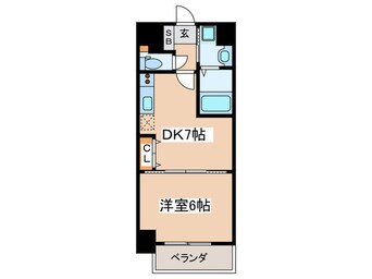間取図 ｺｽﾓﾌﾟﾚﾐｱﾑ･ﾍﾞｲ大阪(906)