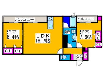 間取図 ﾌｧｲﾌﾞｺｰﾄﾌﾟﾚﾐｱﾑ中百舌鳥