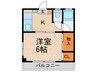 大窪ハウス 1Kの間取り