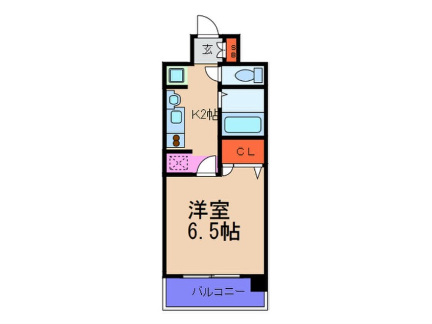 間取図 ﾗｲｼﾞﾝｸﾞｺ-ﾄﾍﾞｲｼﾃｨ西九条ﾉ-ｽ(601)