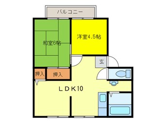 間取図 サンライフN粟津