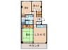 香枦園グリーンコーポ 3LDKの間取り