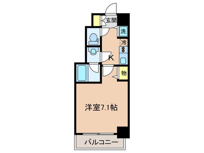間取り図 ｱｽｳﾞｪﾙ神戸ﾊ-ﾊﾞ-ｻｲﾄﾞ（605）