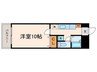 ホライズン衣棚 1Kの間取り