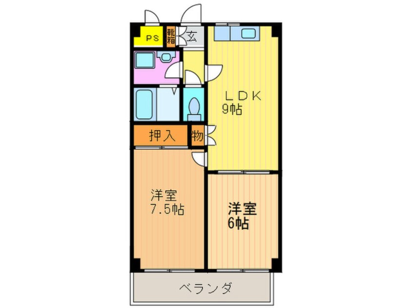 間取図 ハイツあだかみ