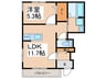 Schaan　Carter 1LDKの間取り