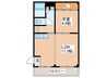山本マンション 1LDKの間取り