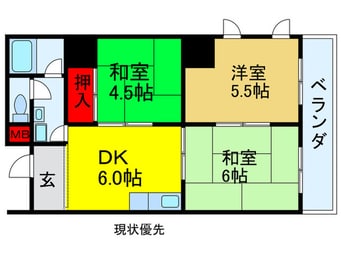 間取図 グラシア南津の辺