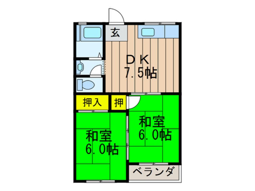 間取図 男山ハイツＡ棟