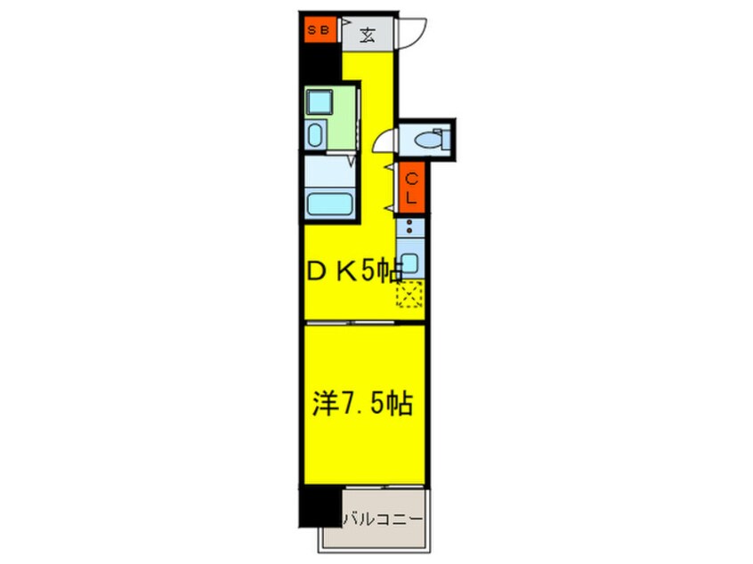 間取図 プレサンス堺筋本町駅前