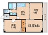 メゾン桑野 3DKの間取り