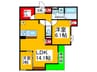 仮）CASA　MUKAINO 2LDKの間取り