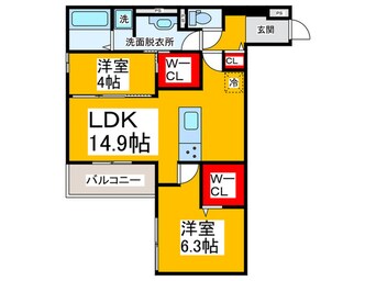 間取図 仮）CASA　MUKAINO
