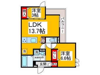 間取図 仮）CASA　MUKAINO