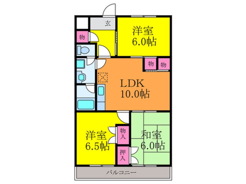 間取図 ゼンコウコ－ポラス６