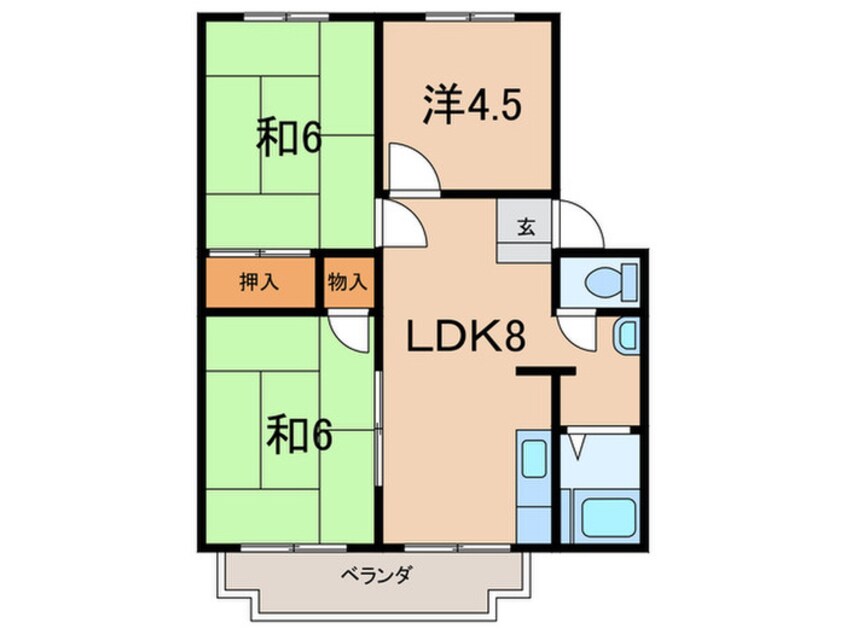 間取図 サニーハイツ東甲子園