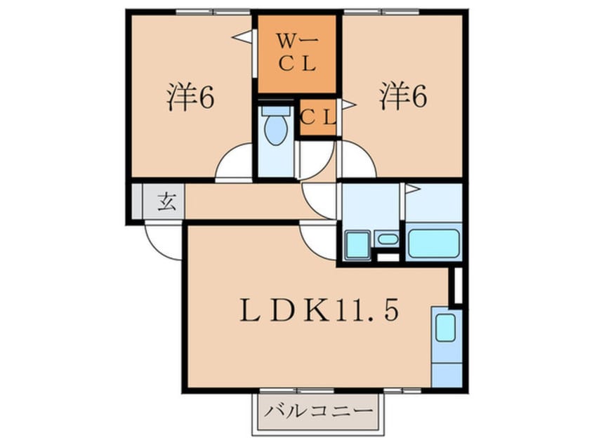 間取図 ライフランドスケープB棟