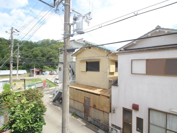 室内からの展望 猪名川 万善貸家