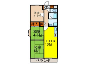 間取図 ビスタ萩原台２号棟