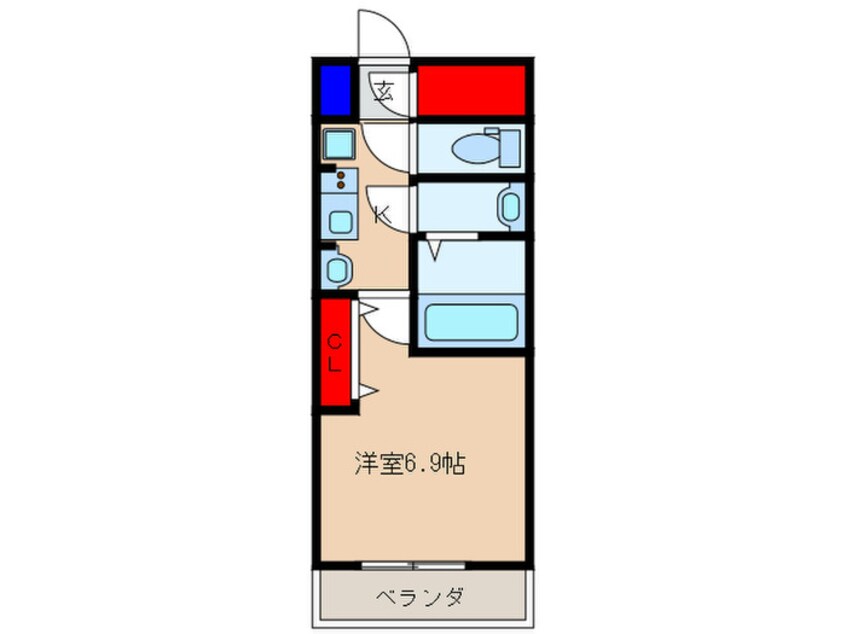 間取図 ビガーポリス４１７天満橋Ⅱ