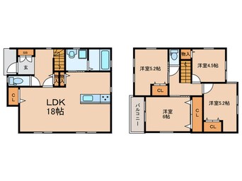 間取図 ローズプレイスだいどう豊里