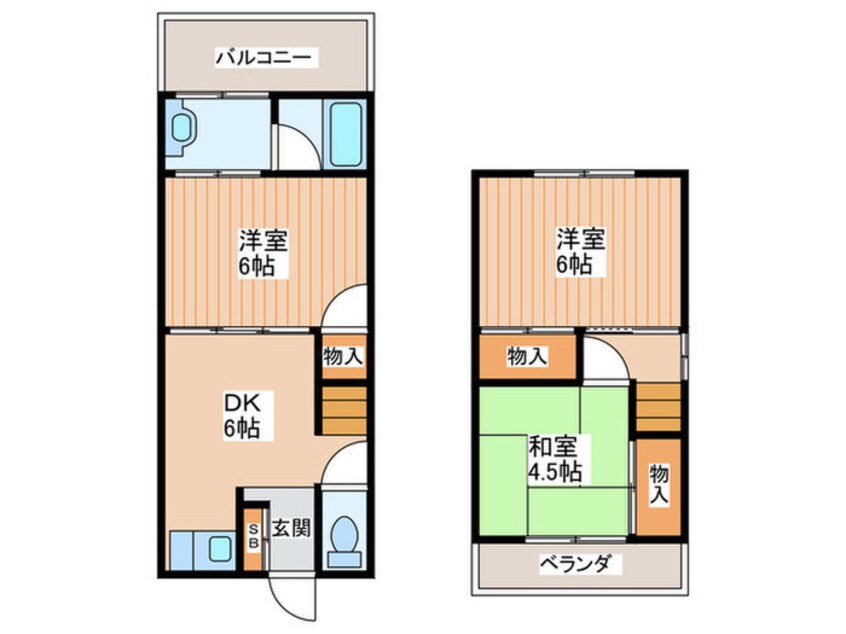 間取図 川勝町テラスハウス
