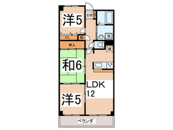 間取図 シュ－ベリアヒラノ