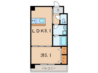 間取図 グランメール岡本