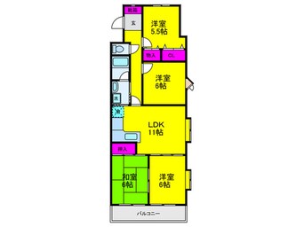 間取図 AXISフロ－ラハイツ泉佐野Ⅱ