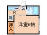 ハイツ中村 1Kの間取り