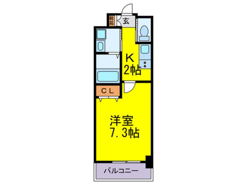 間取図 クローバー・グランデ田辺駅前