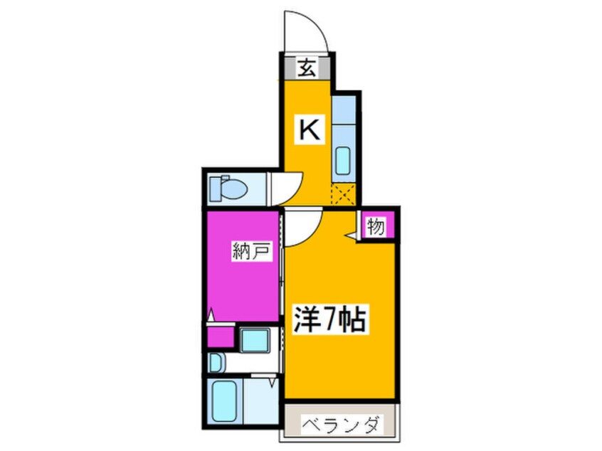 間取図 プチフローラ北野田Ⅲ