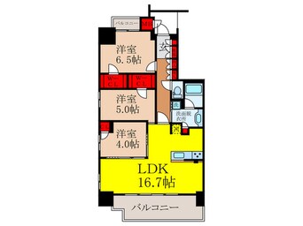 間取図 クレヴィア池田（６０１）