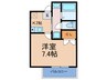 アリバ豊崎 1Kの間取り