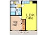 サンハイム東 1LDKの間取り