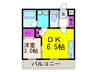 プルミエ京口 1DKの間取り