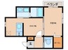 CoLaBo甲子園七番町 1DKの間取り