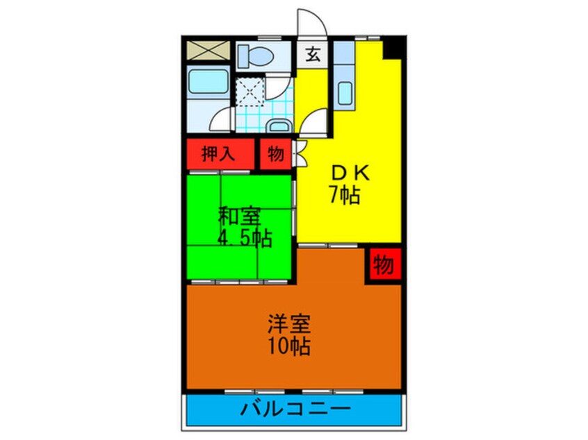 間取図 ル・ポワール古川橋