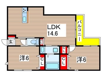 間取図 Ｖｉｌｌａ　Ｍａｓａ　西棟