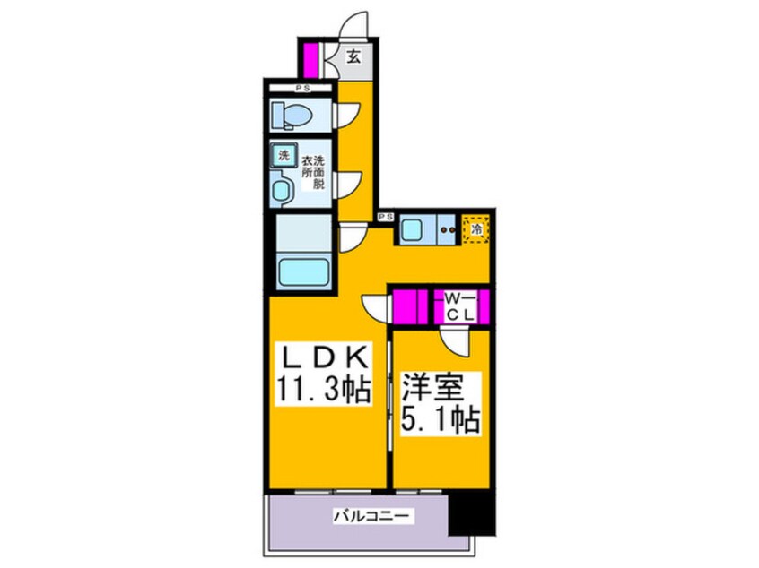 間取図 S-RESIDENCE日本橋Qualier