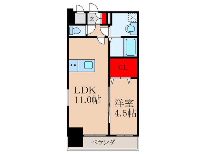 間取図 CROSS　COURT高槻富田駅前