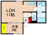 LaLaくずは 1LDKの間取り